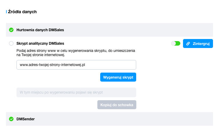 Skrypt analityczny DMSales