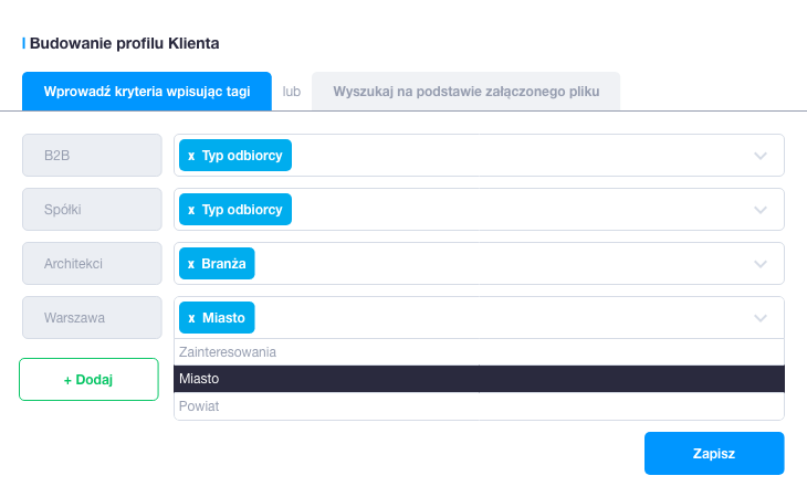 Budowanie profilu klienta