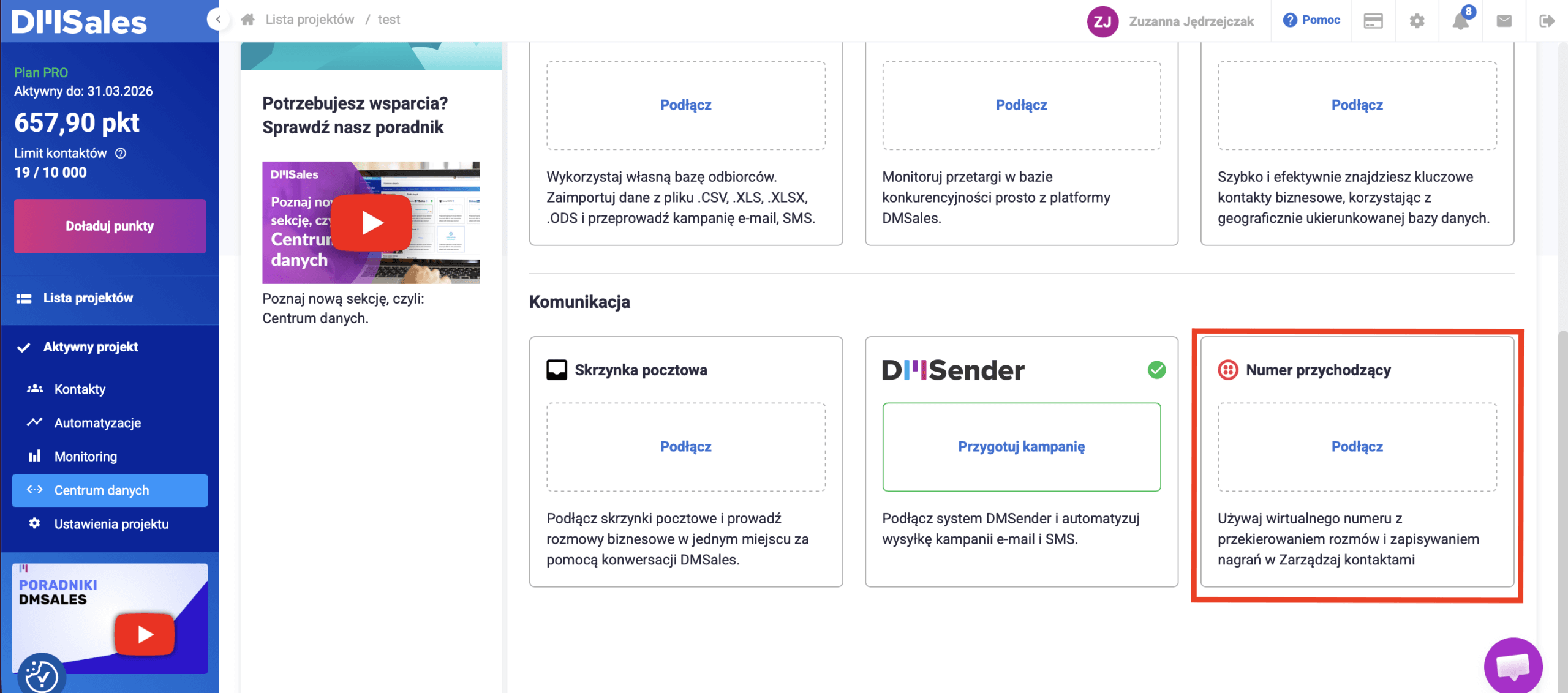 centrum danych - twillo