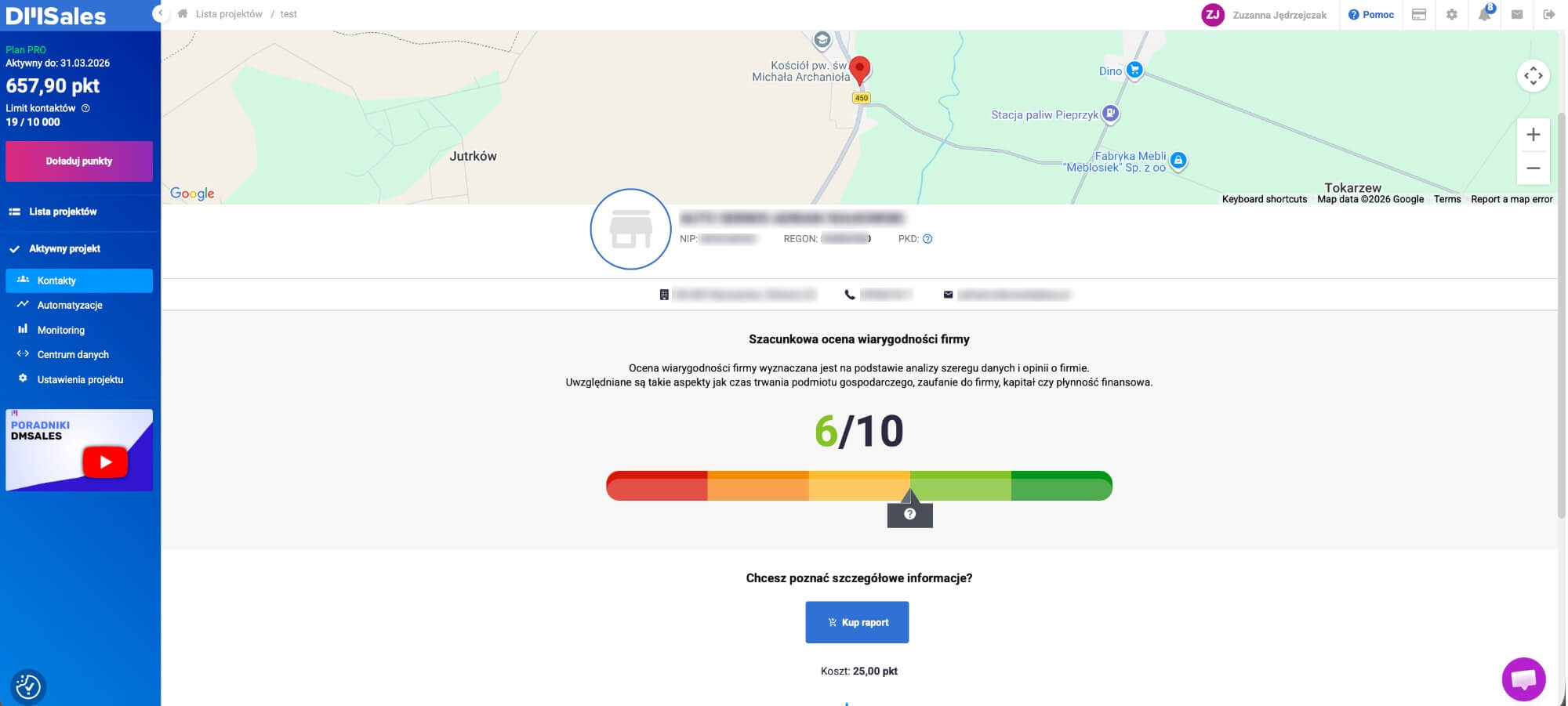 Raport wiarygodności - zakup