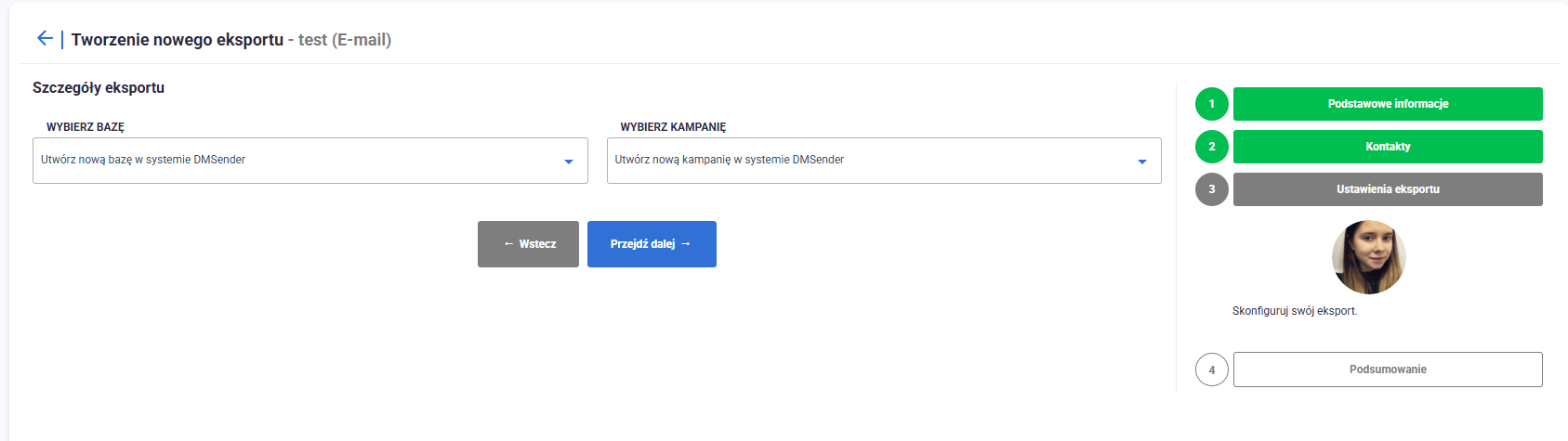 Szczegóły eksportu