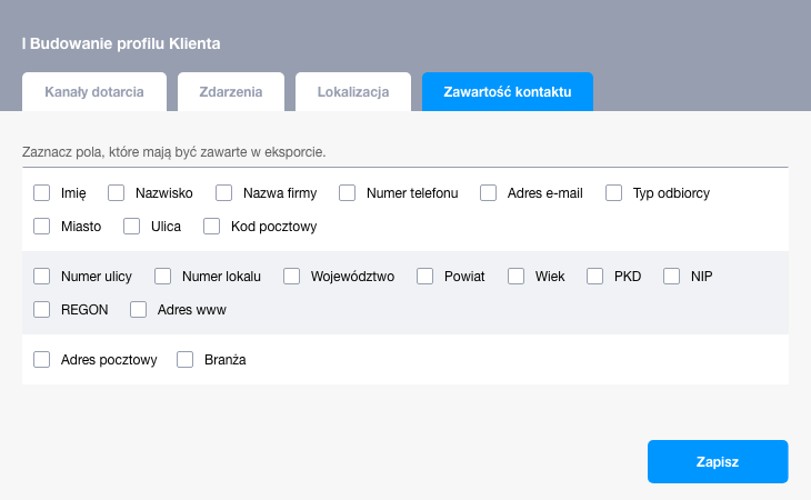 Budowanie profilu klienta